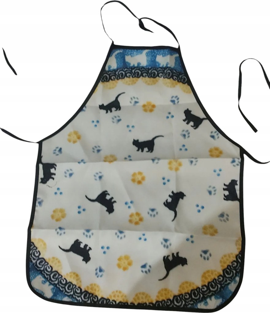 Konyhai kötény mintás kerámia Boleszláv macska/2