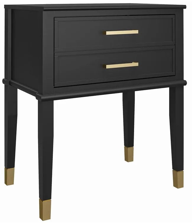 Fekete éjjeliszekrény Westerleigh – CosmoLiving by Cosmopolitan
