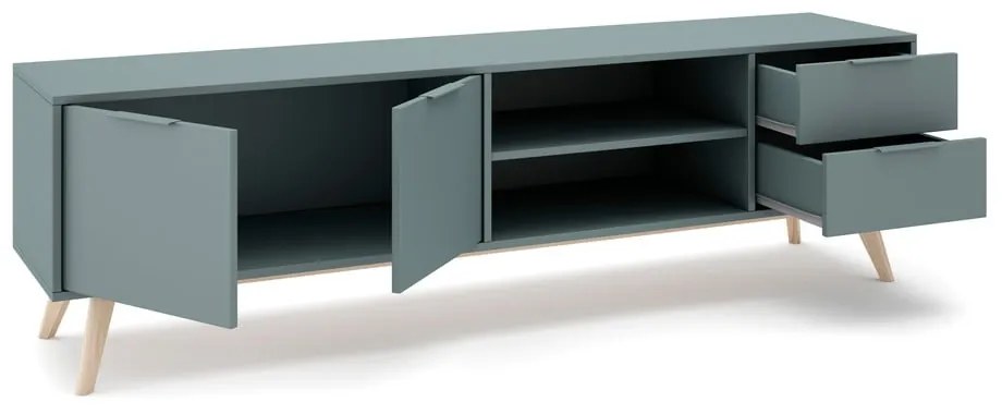 Szürkészöld TV-állvány 180x53x40 cm Pisco – Marckeric