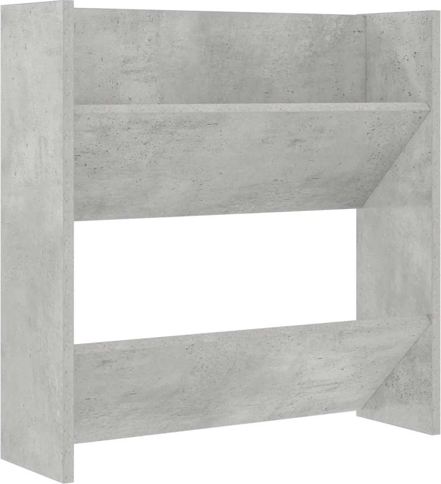 vidaXL betonszürke forgácslap fali cipősszekrény 60 x 18 x 60 cm