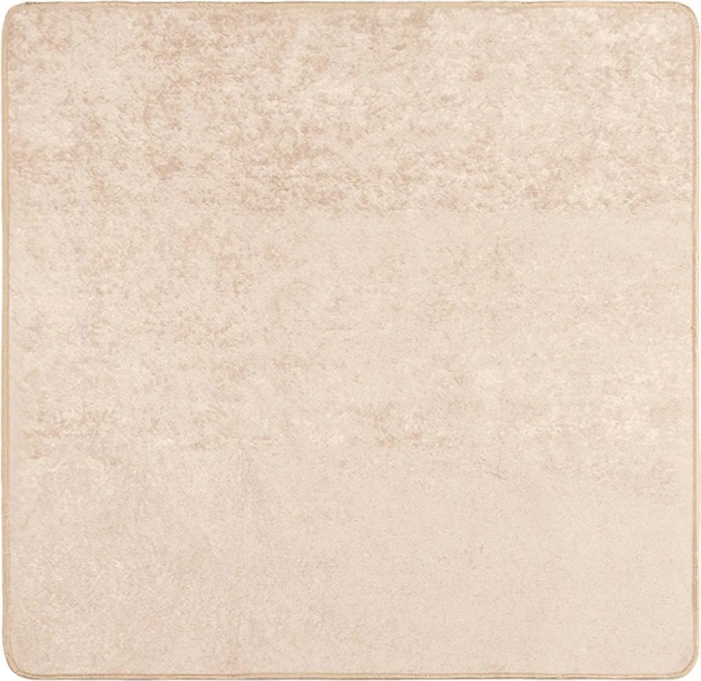vidaXL Szőnyeg Nyomtatás Krém 100 x 100 cm Poliészter és PVC