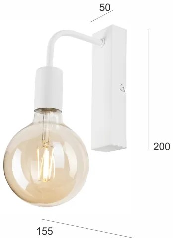 Fali lámpa ASTRID 1xE27/60W/230V fehér