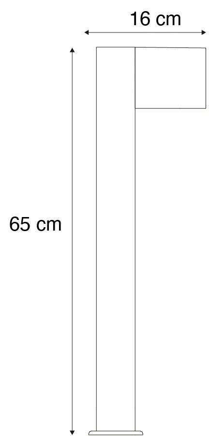 Kültéri lámpa alumíniumból, fa mintázattal, földbe szúrható tüskével és kábeltömítéssel 65 cm IP44 - Baleno