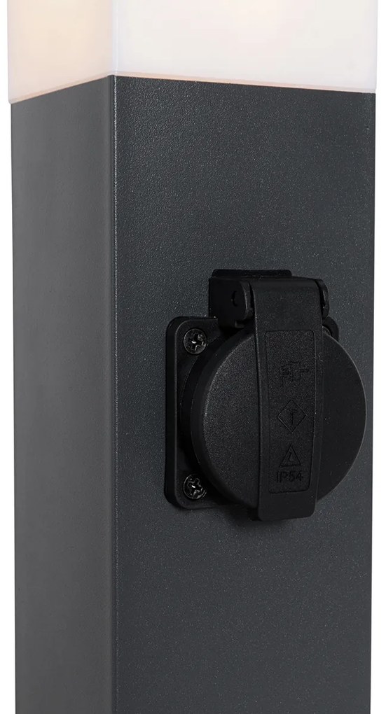 Kültéri lámpa sötétszürke 45 cm foglalattal IP44 - Malios