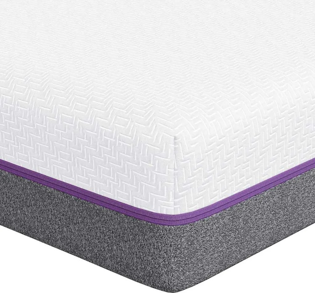vidaXL Matrac Fehér és Szürke 80 x 200 cm Jacquard szövet