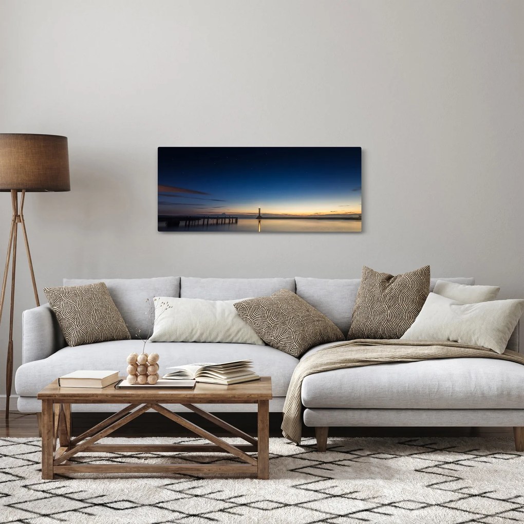 Egy világítótorony képe a távolban (120x50 cm)