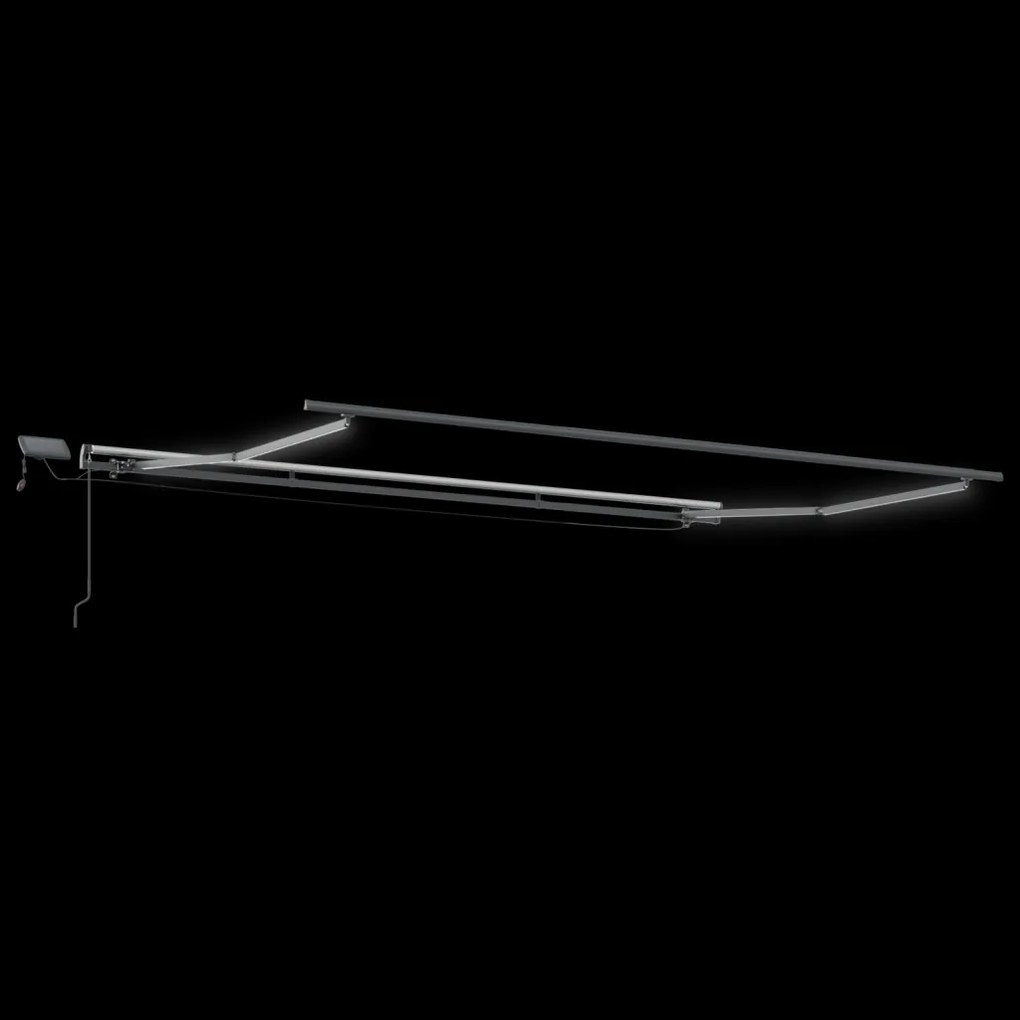 Kézi Behúzható Napellenző LED Színes Csíkkal 400x300 cm