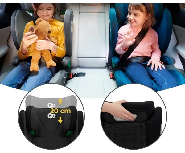 KINDERKRAFT - Autósülés JUNIOR FIX 2 (100-150 cm) Graphite fekete
