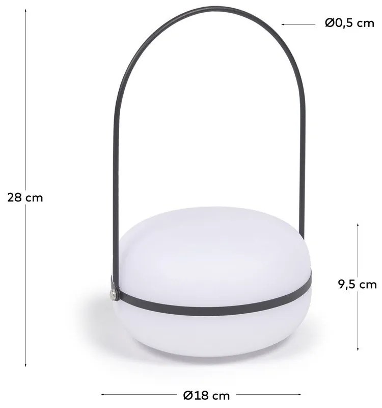 Tea kültéri lámpa fekete foganytúval - Kave Home