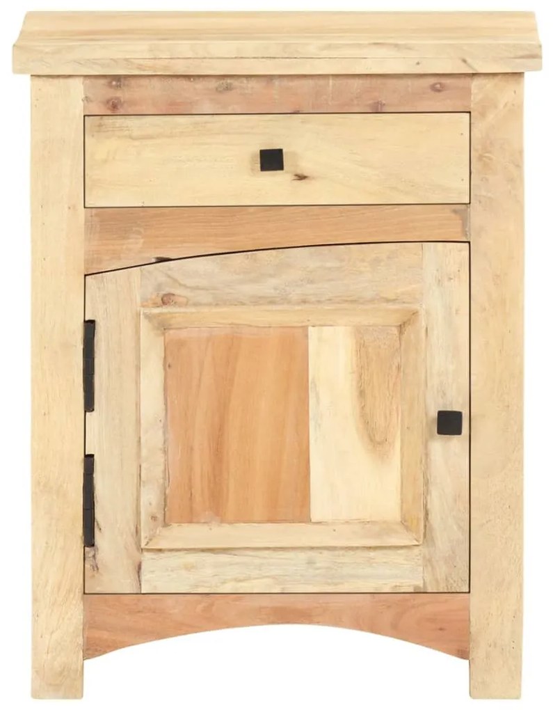 Tömör újrahasznosított fa éjjeliszekrény 40 x 30 x 50 cm
