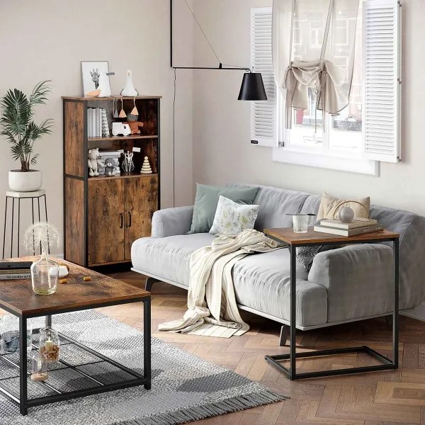 FIRA barna/fekete komód