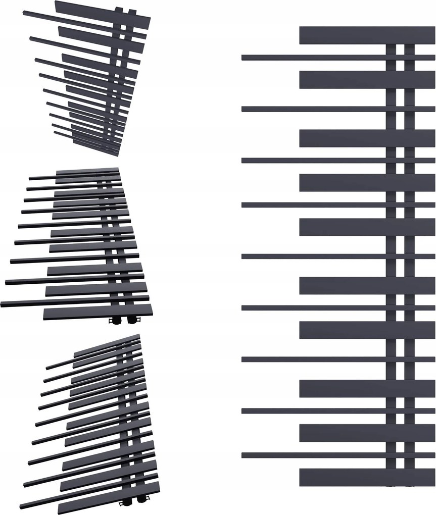 Fürdőszobai radiátor Pianino 1280x570 Jobbos Grafit