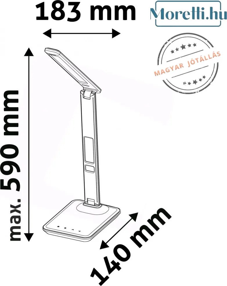 AVIDE ABLDL-OLC-6W-WH FEHÉR ÍRÓASZTALI LÁMPA 6W 350LM IP20