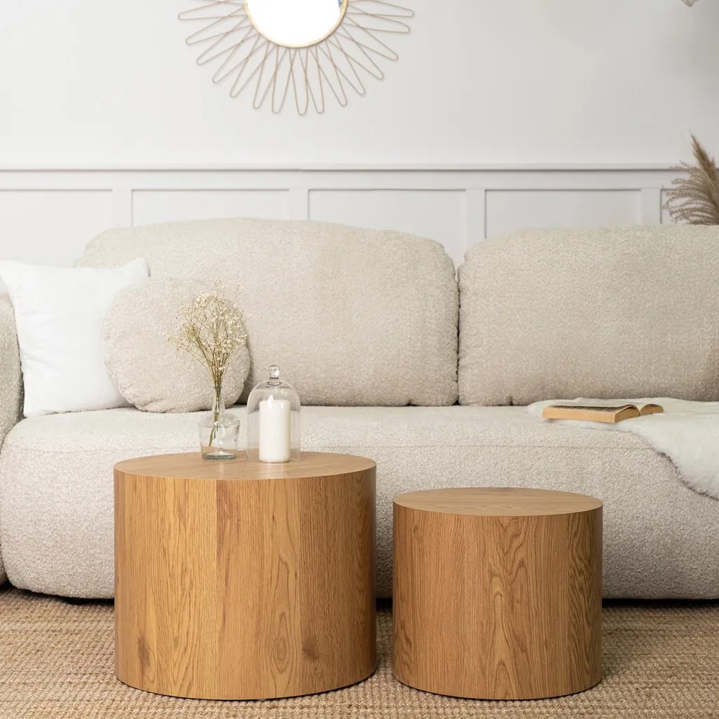 Dohányzóasztal szett Tölgy színben. LEILA