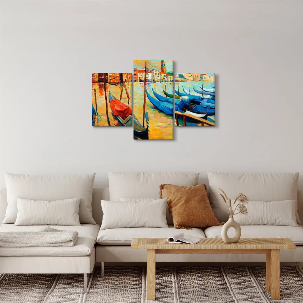 Kép - Velencei kikötő (90x60 cm)
