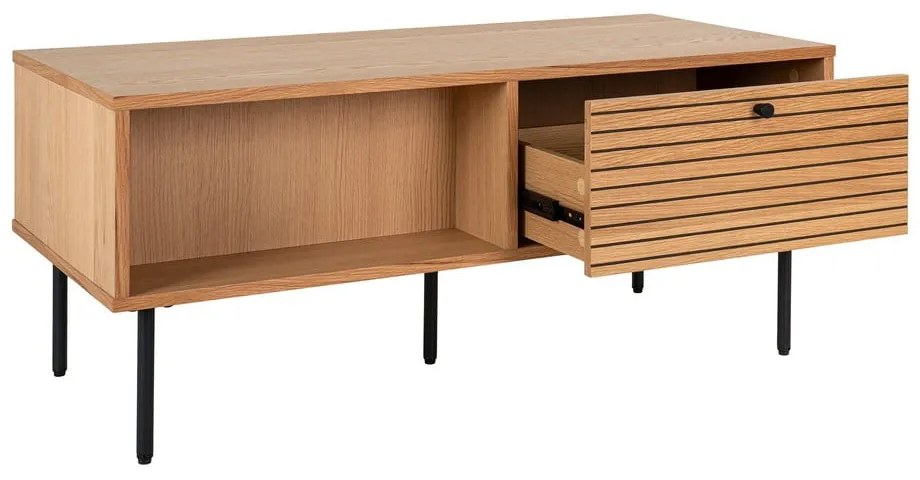 Natúr színű dohányzóasztal tölgyfa dekoros asztallappal 50x100 cm Kyoto – House Nordic