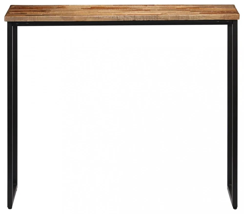 újrahasznosított tömör tíkfa konzolasztal 90 x 30 x 76 cm