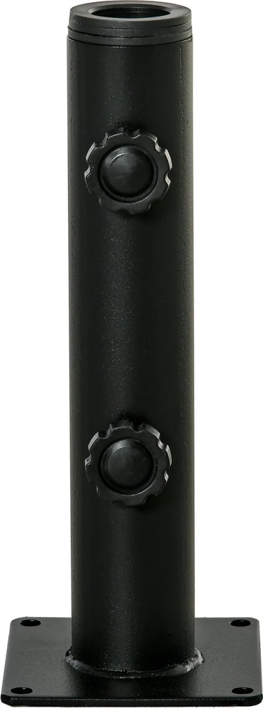 Outsunny Betonos Napernyő Állvány 2 Zárral és 4 Terjesztő Csavarral, Napernyő Alap Ø34/38/48mm-es Oszlophoz 12x12x30 cm Fekete | Aosom