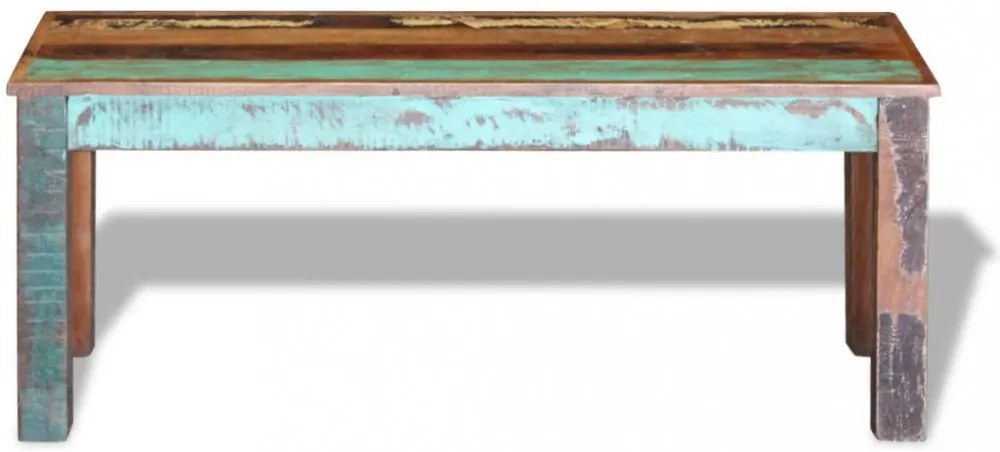 tömör újrahasznosított fa pad 110 x 35 x 45 cm