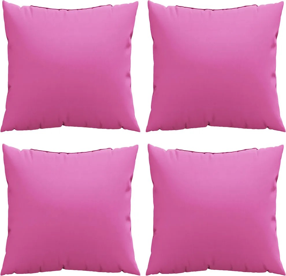 vidaXL Szórt Párnák 4 pcs Rózsaszín 60 x 60 cm Poliészter szövet