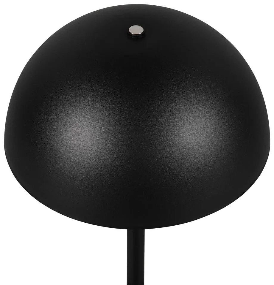 Matt fekete LED asztali lámpa fém búrával (magasság 21 cm) Munoz – Trio