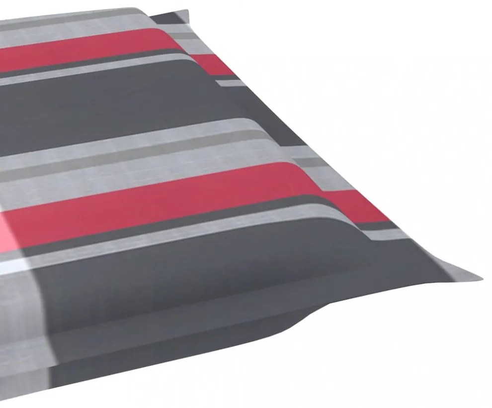 piros kockás oxford szövet napozóágy párna 186 x 58 x 3 cm