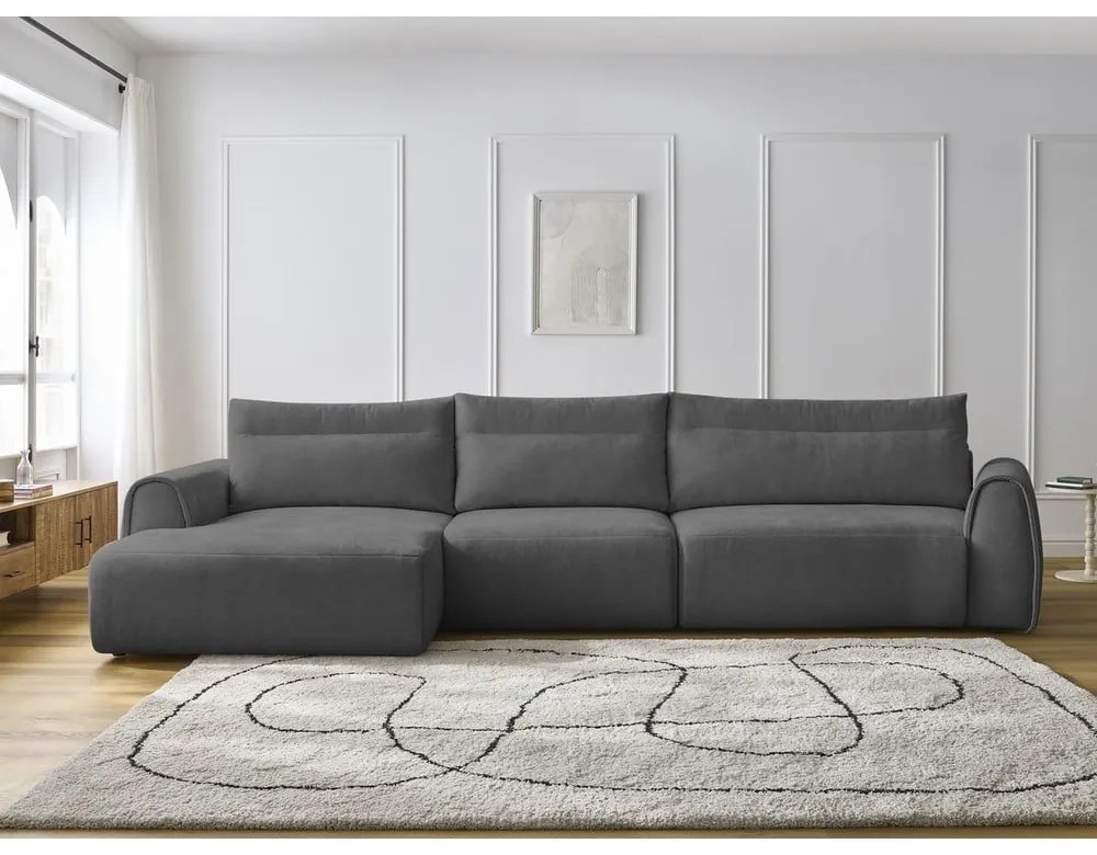 Szürke sarokkanapé Aden – Bobochic Paris