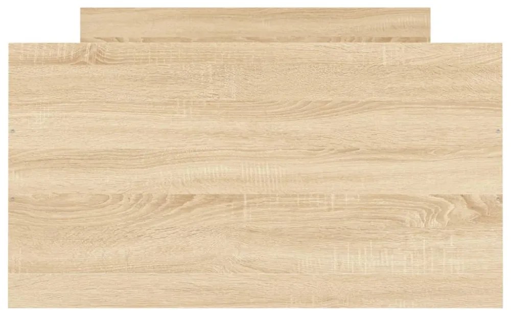sonoma tölgy színű ágykeret fej- és lábtámlával 90 x 190 cm