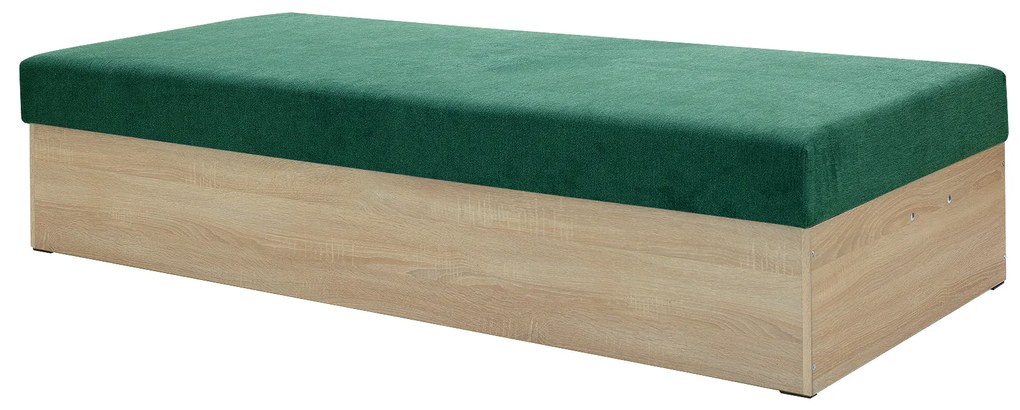 Egyszemélyes ágy (heverő) 85 cm Idona (smaragd) (ágyráccsal és matraccal) (tárolóhellyel). 1098589