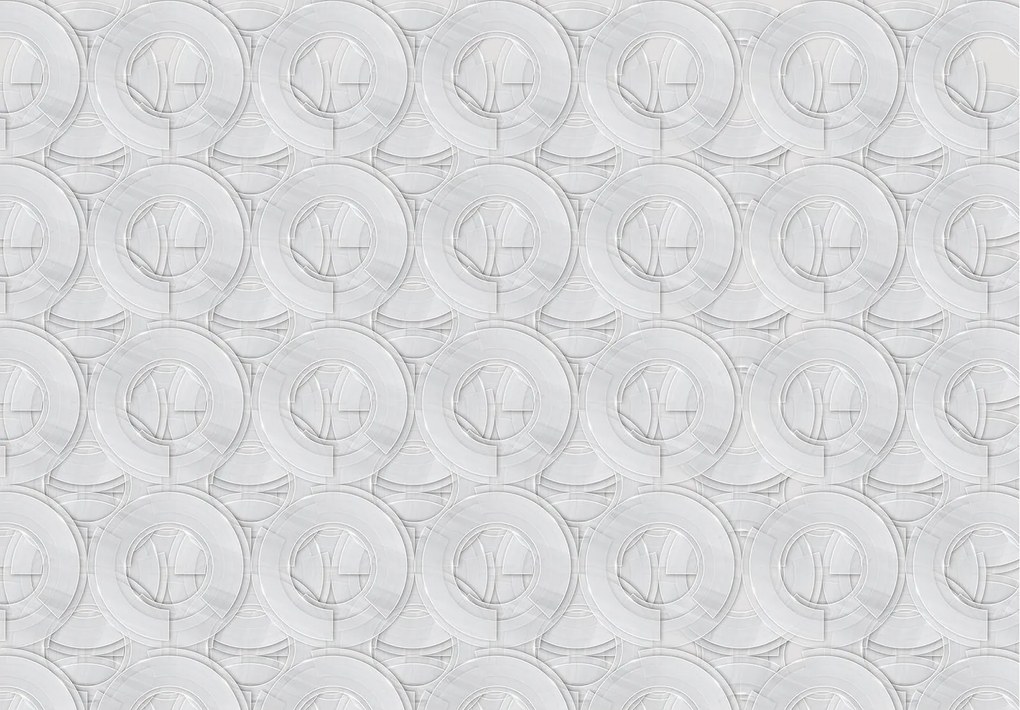 Fotótapéta flizelina Absztrakt kerekek P betűvel Monokróm 350x250 +ragasztó