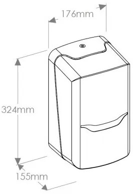 Papírtörlő adagoló tekercsben Merida Hygiene Control FLEXI, fehér