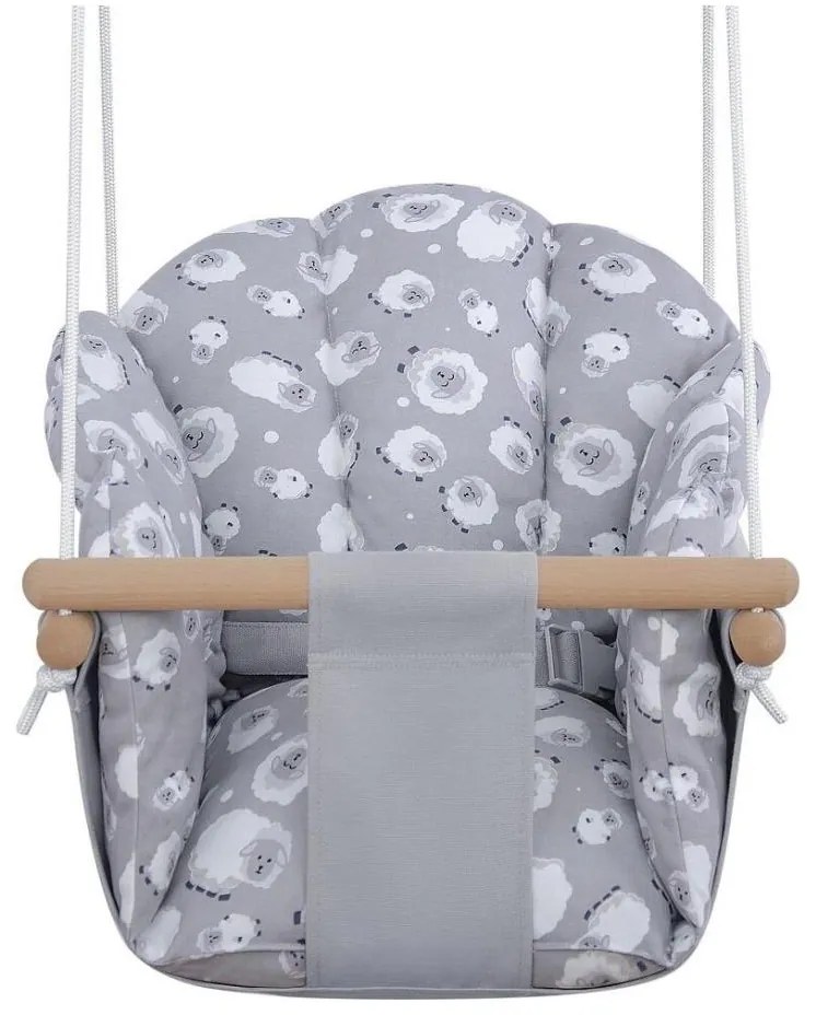 2Kids Toys - Gyermek textilhinta szürke/bükkfa