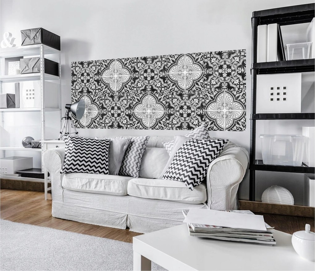 Fotótapéta Szürke absztrakt minták geometria és szimmetria 250x104 +ragasztó