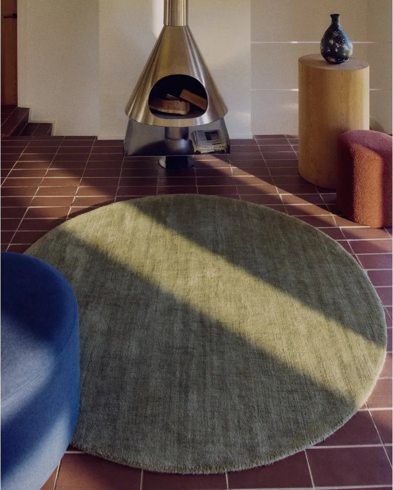 Zöld kerek szőnyeg ø 200 cm Empuries – Kave Home