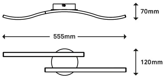 Briloner 3449-015 - LED Felületre szerelhető csillár GO 2xLED/6W/230V