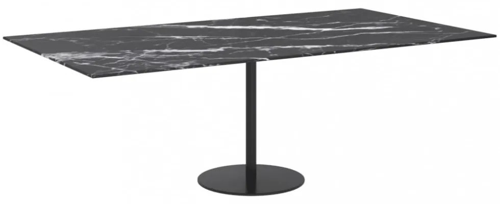 fekete edzett üveg asztallap márványdizájnnal 120 x 62 cm 8 mm
