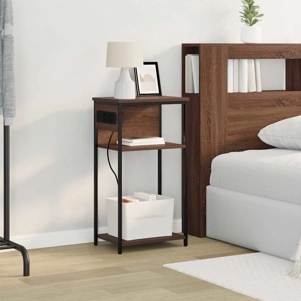 Éjjeliszekrény barna tölgy 41 x 28 x 76 cm Faanyag