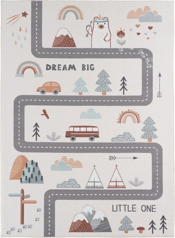 Krémszínű mosható gyerek szőnyeg 120x170 cm Coco 1134 – Ayyildiz Carpets