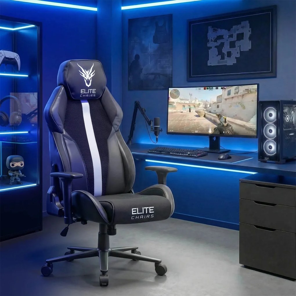 Gaming forgószék fekete/fehér színben. NEXON