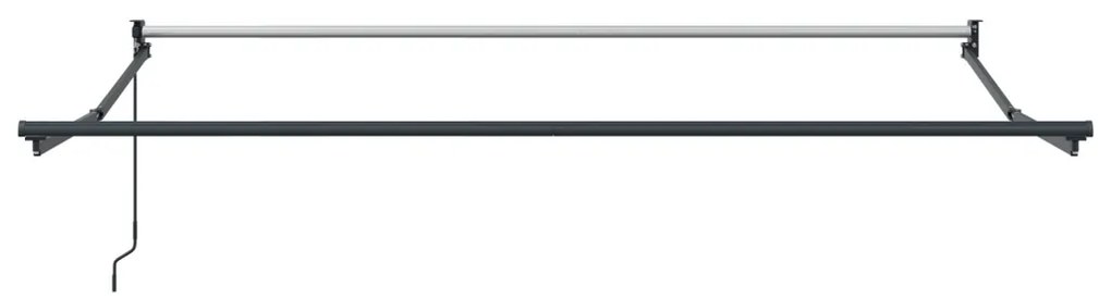 Kézi Behúzható Napernyő Fekete 350x250 cm
