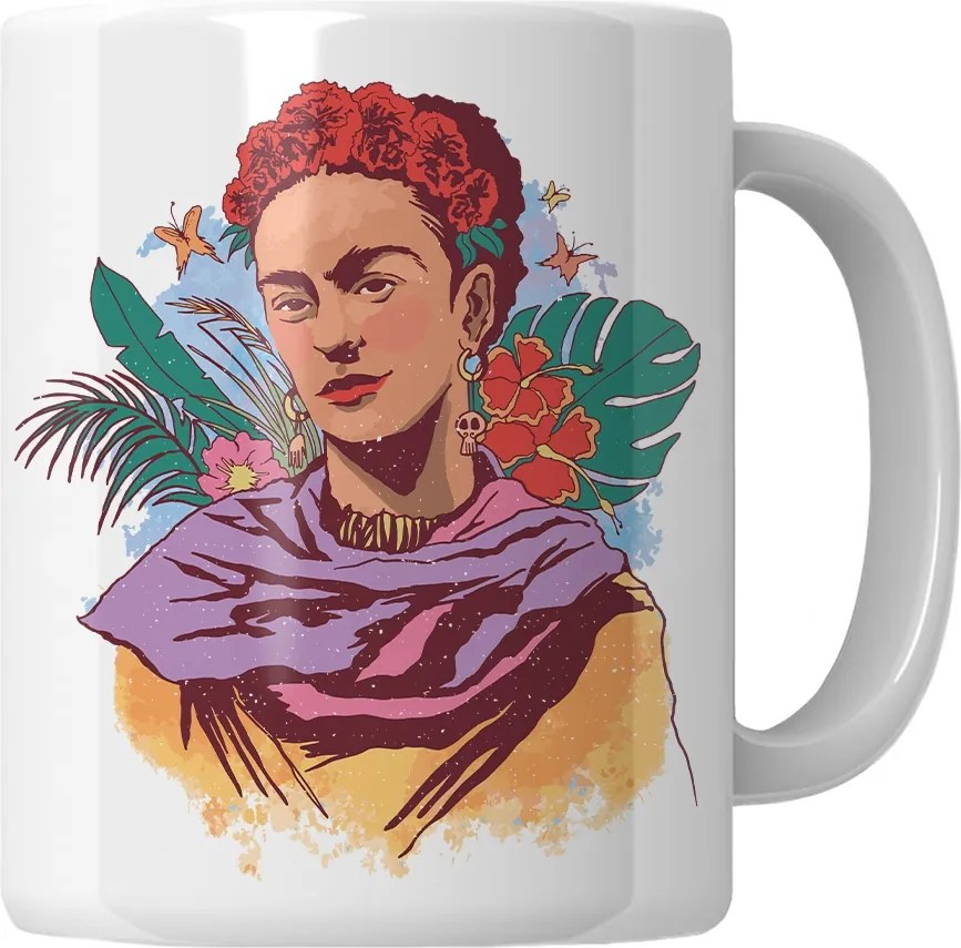 Bögre Színes Frida Kahlo Ajándék Művészet Rajongó Ajándék 18-99