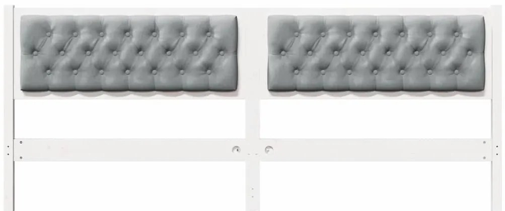 Fejtámla Egyéb Fehér és világosszürke 200 cm Tömör fenyőfa