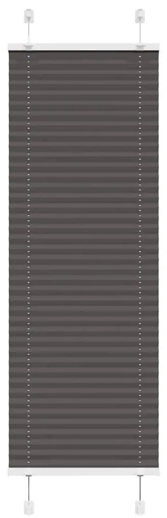 pliszírozott redőny fekete 45x150 cm szövetszélesség 44,4 cm