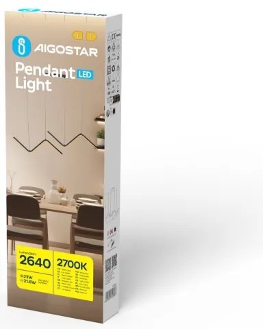 Aigostar - LED Csillár zsinóron LED/23W/230V 2700K