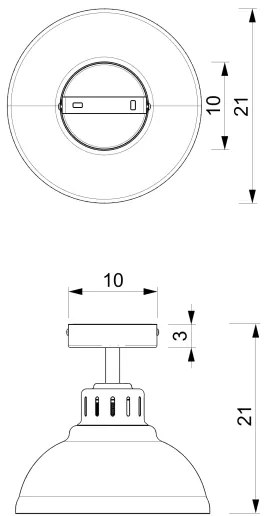 Felületre szerelhető csillár SVEN 1xE27/15W/230V fehér