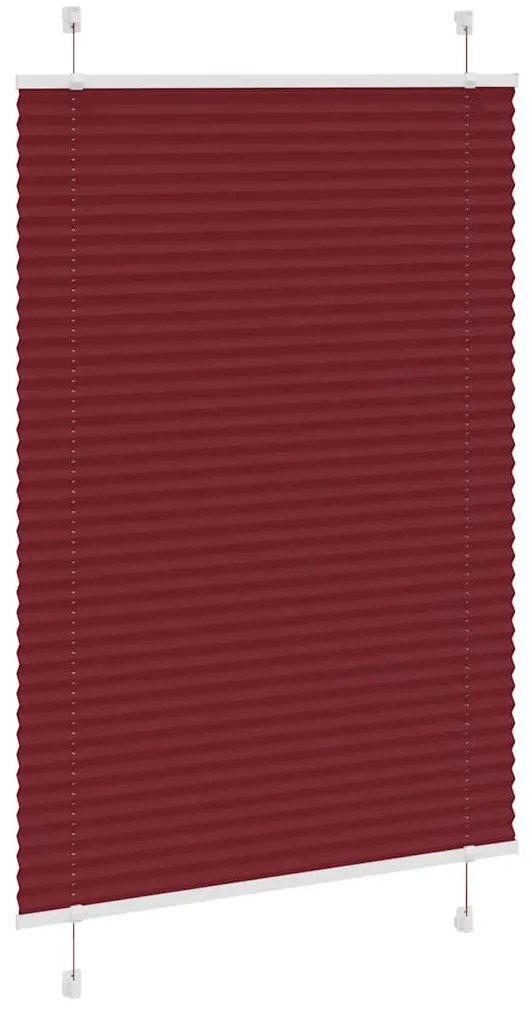 pliszírozott redőny Bordeaux piros 95x150 cm szövetszélesség