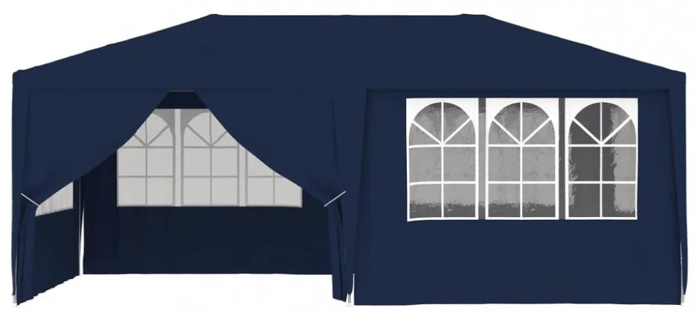 kék rendezvénysátor oldalfalakkal 4 x 6 m 90 g/m²