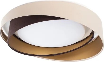 LED mennyezeti lámpa GALAXY MODERN LED/24W/230V átm. 55 cm bézs/barna/arany