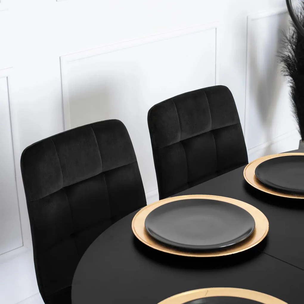 Fekete Bársony Étkezőszék. YORK