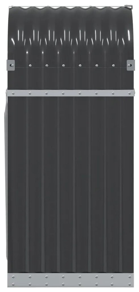 antracit színű horganyzott acél fatörzstartó 40 x 45 x 100 cm